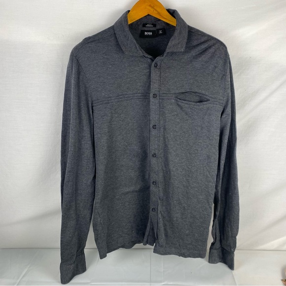 Boss Other - BOSS Men’s gray Dress Shirt/ Button Down Shirt stretchy slim fit large